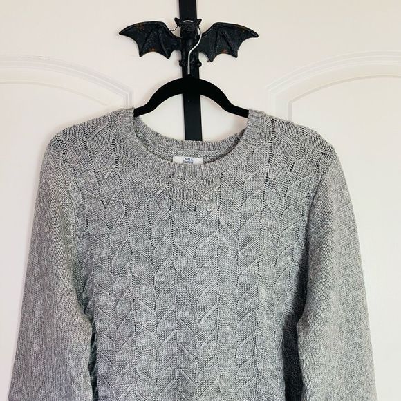 Croft & Barrow Gray Crew Neck Sweater, Textured feel, Stretchy size XXL - Picture 3 of 10